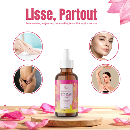 Huile de Souchet Lustrely Beauty | Soin Naturel Anti-Poil & Hydratant pour une Peau Lisse et Éclatante