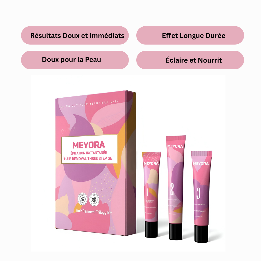 MEYORA Coffret Épilation en Trois Étapes – La Peau Douce en Toute Simplicité