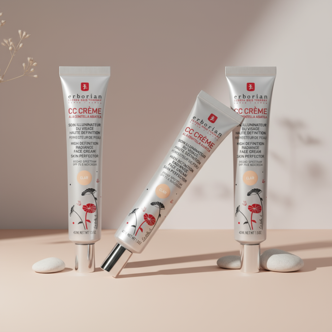 Erborian CC Crème à la Centella Asiatica – Perfecteur de Teint Éclat SPF 25