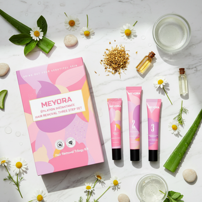 MEYORA Coffret Épilation en Trois Étapes – La Peau Douce en Toute Simplicité
