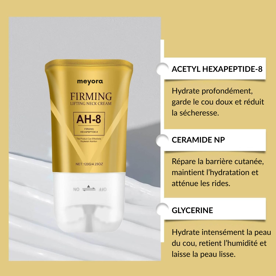 Crème Raffermissante & Liftante Cou Meyora AH-8 | Soin Anti-Âge aux Peptides 120g
