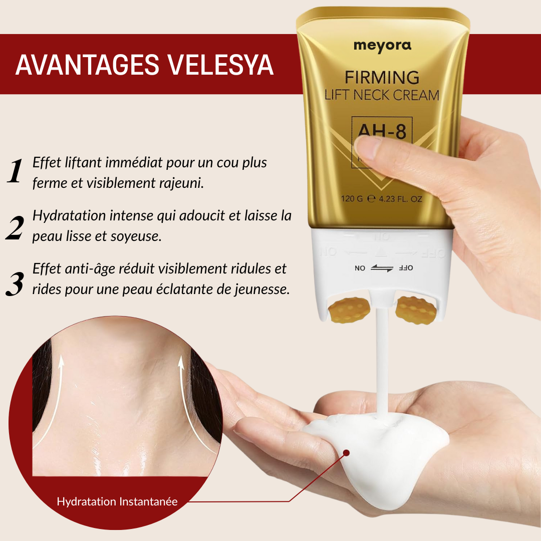 Crème Raffermissante & Liftante Cou Meyora AH-8 | Soin Anti-Âge aux Peptides 120g