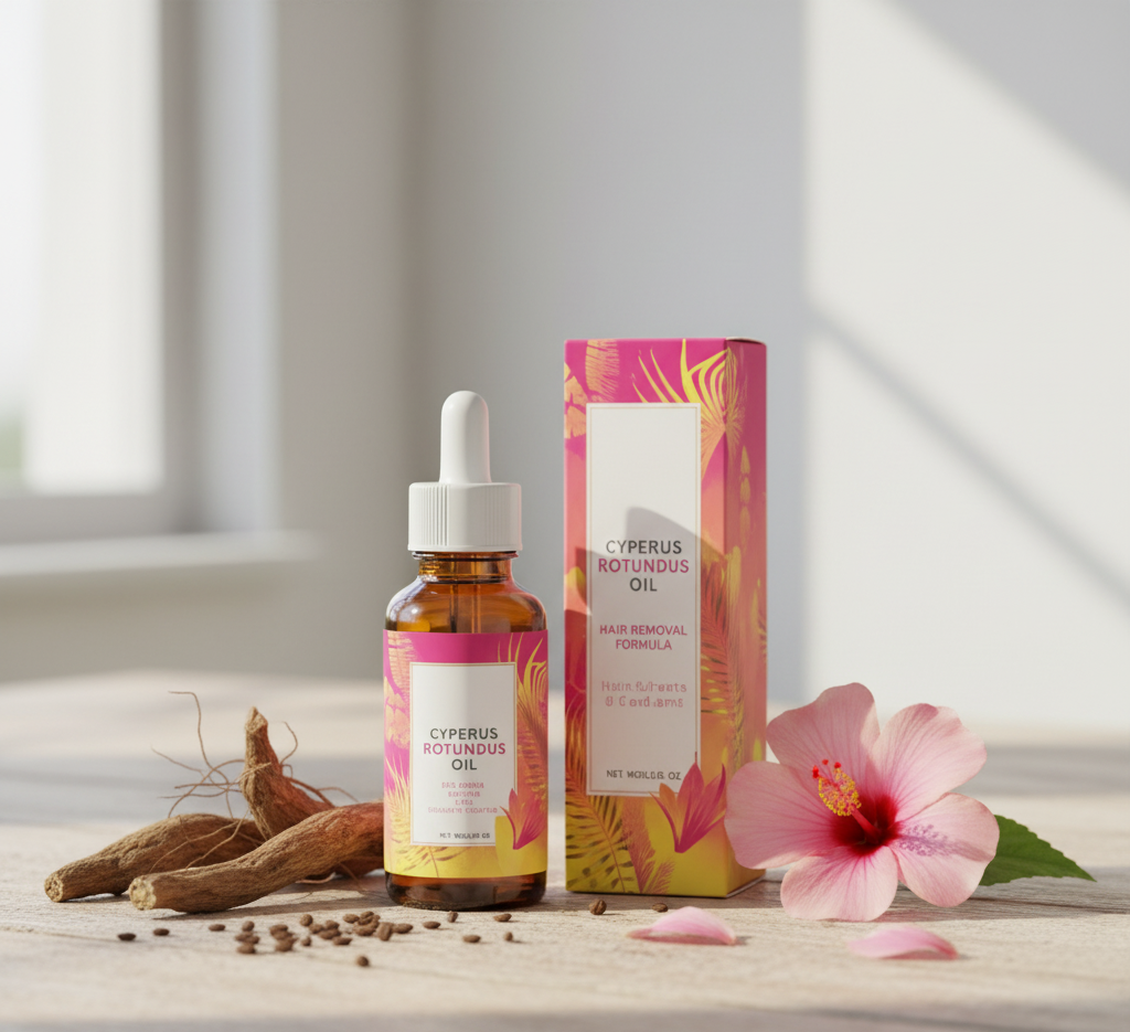 Huile de Souchet Lustrely Beauty | Soin Naturel Anti-Poil & Hydratant pour une Peau Lisse et Éclatante