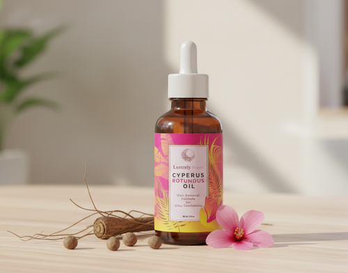 Huile de Souchet Lustrely Beauty | Soin Naturel Anti-Poil & Hydratant pour une Peau Lisse et Éclatante